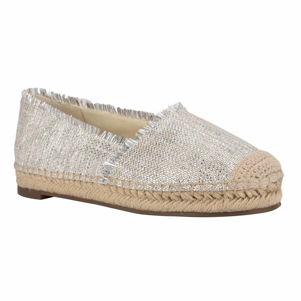 Nine West Maybe Espadrilles - Silver - Ireland (FX0642138)